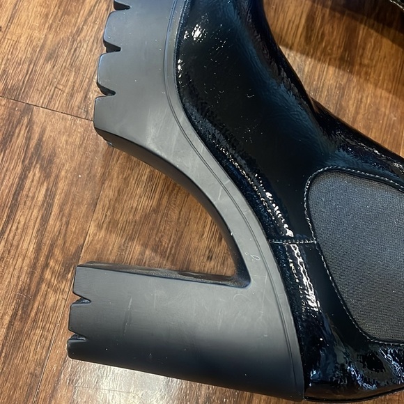 Seychelles Gracie Patent Leather Platform chunky ankle goth Boot 10 - Picture 10 of 16